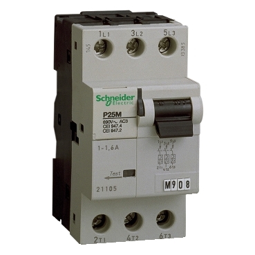 21107 – P25M – disjoncteur moteur – 4A – 3P 3d SCHNEIDER